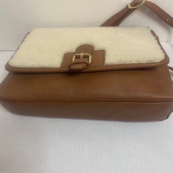 Talbots Brown Leather crossbody - Picture 3 of 4
